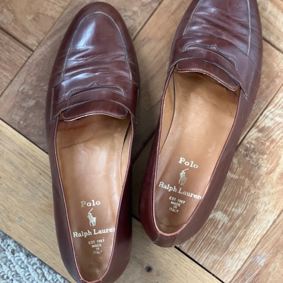 Ralph Lauren brown leather loafers